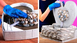 Cement and concrete crafts that are really easy to repeat