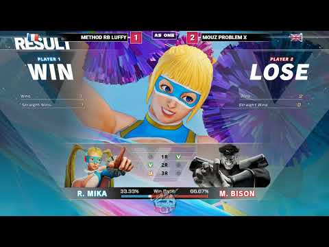 Celtic Throwdown 2017 - CPT SFV TOP 8 Method RB Luffy R Mika vs Mouz Problem X
