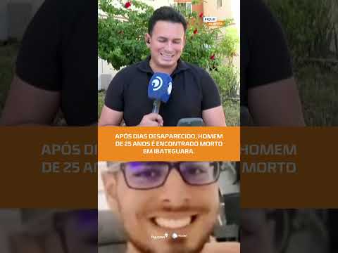 Desaparecimento termina em morte: homem é achado em Ibateguara. #FiqueAlertaAL