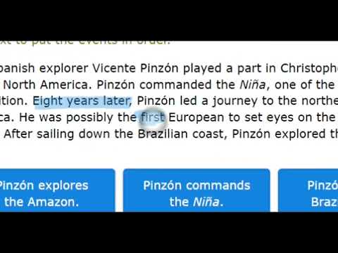 Order of Events Informational Text