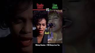 Download lagu STUDIO vs LIVE: Whitney Houston - I Will Always Love You - #shorts #versus #music mp3