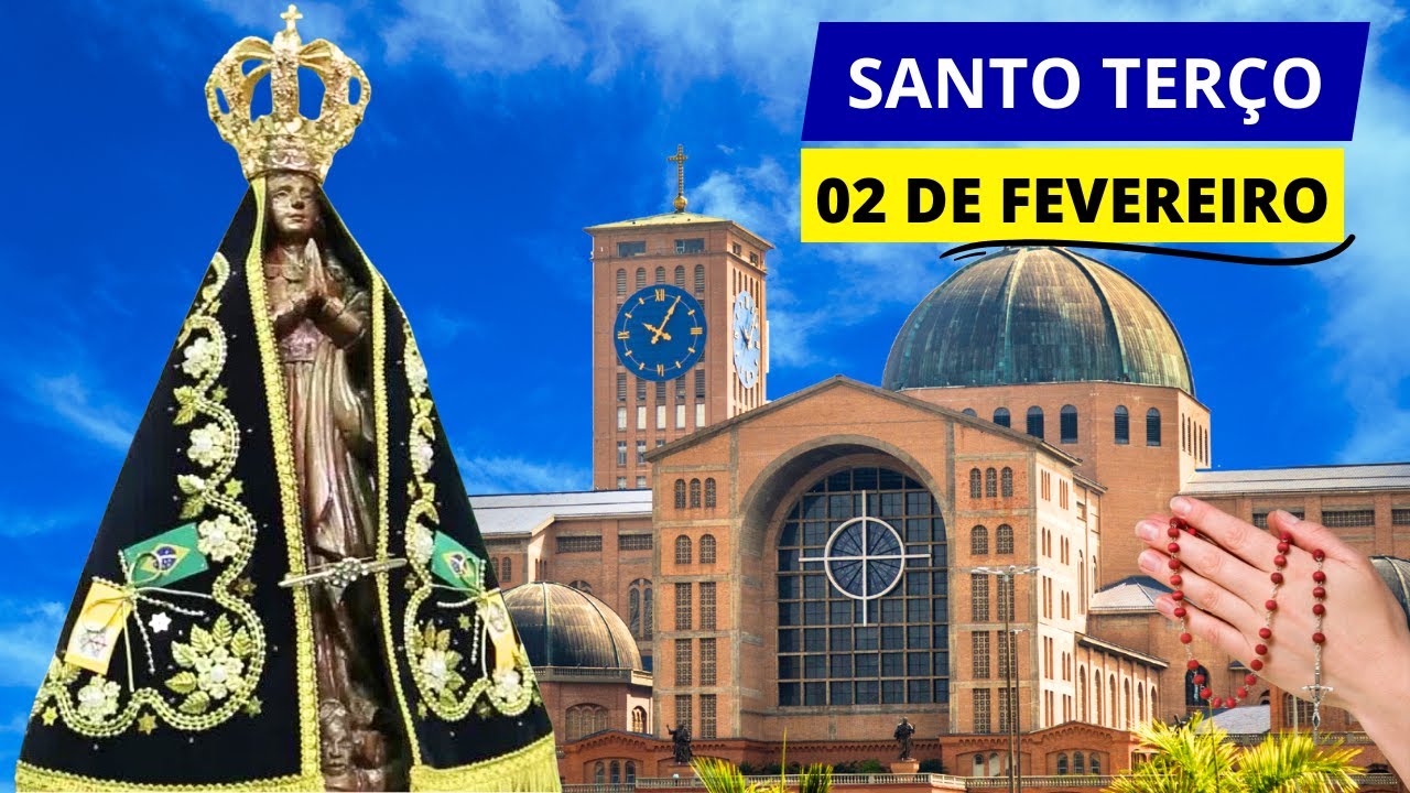 SANTO TERÇO DE APARECIDA DE HOJE - 02/02/2025 | MISTÉRIOS GLORIOSOS | APRESENTAÇÃO DO SENHOR DOMINGO