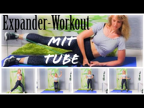 Expander Tube Workout, ganzkörper Training mit dem Wiederstandsband