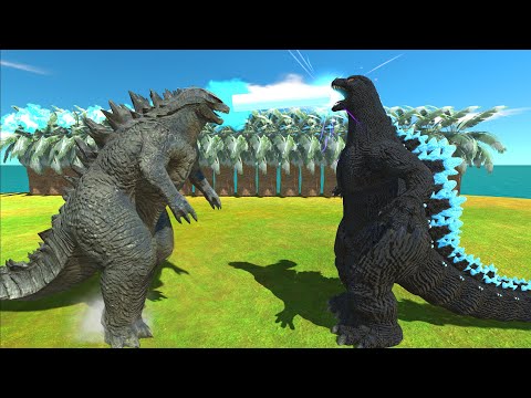 Monster Battle | Godzilla 2014 VS Heisei Godzilla - Animal Revolt Battle Simulator