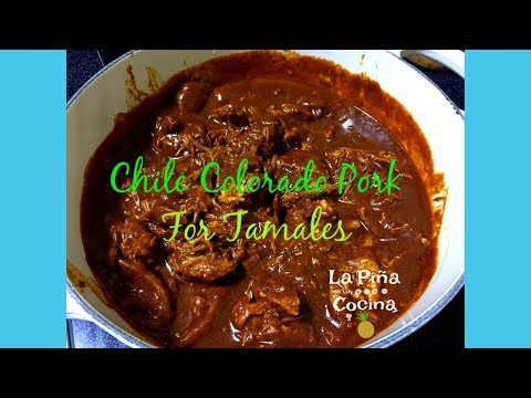 Chile Colorado Pork For Tamales