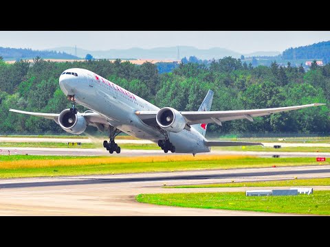 20 MINS GREAT CLOSE UP LANDINGS & TAKEOFFS at ZRH | 4K | Zurich Airport Plane Spotting, Switzerland