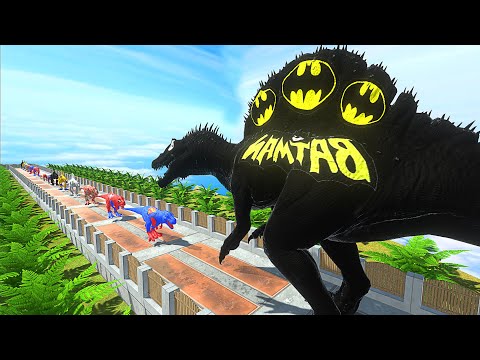 BATMAN SPINOSAURUS ATTACK ALL DINOSAURS - Animal Revolt Battle Simulator ARBS
