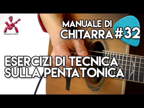 Lezione 32 - esercizi di tecnica sulla Pentatonica - Nuovo Manuale di Chitarra  Varini