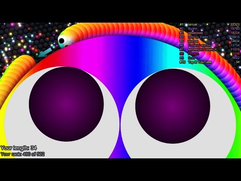 Slither.io A.I. Epic Skin Slitherio Best Gameplay - RAINBOW Skin - Slither.io Vip - World Record