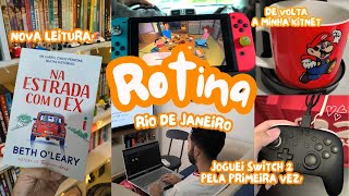 Voltando à rotina na kitnet no RJ | organização, leitura e Switch 2 no Nintendo Mall Tour! 🎮