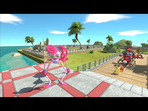 MOMMY LONG LEGS DESERT ISLAND DEATH RUN - Animal Revolt Battle Simulator