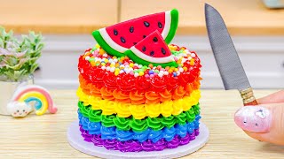 KITKAT Cake Art: Colorful Tiny Rainbow Decorating🌈Satisfying ASMR | Delicious Treat