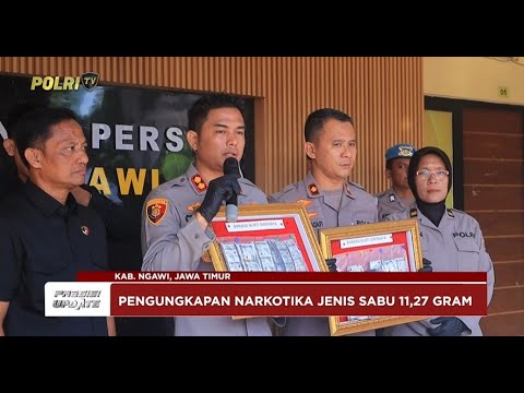 PRESISI UPDATE: POLRES NGAWI GELAR KONPERS KASUS NARKOBA 24/04/2025 (19.00)