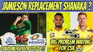 IPL 2023 : Kyle Jamieson Replacement Dasun Shanaka 😭 | Csk Vs Mi Fight For Gerald Cotezee