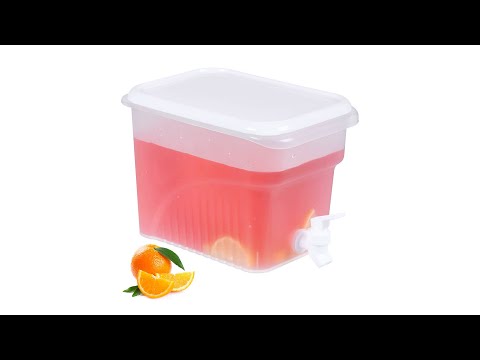 Distributeur de boissons frigo 4,8 L Blanc - Matière plastique - 18 x 18 x 29 cm
