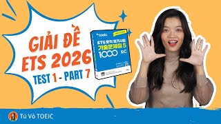 Giải chi tiết ETS 2026 TEST 1 Part 7