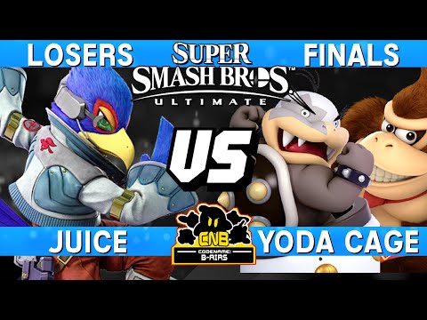 Smash Ultimate Tournament Losers Finals - Juice (Falco) vs Yoda Cage (Bowser Jr / DK) - CNB 209