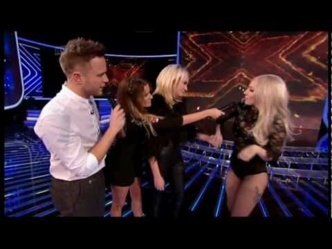 Lady Gaga runs on stage to hug Kitty Brucknell (Xtra Factor) HD FULLSCREEN