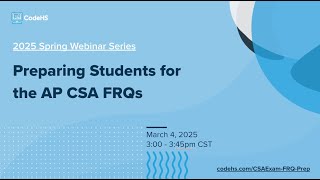 Preparing Students for the AP CSA FRQs thumbnail