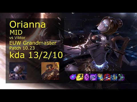 Orianna vs Viktor Mid - EUW Grandmaster 13/2/10 Patch 10.23 Gameplay