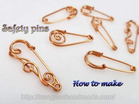 Simple safety pins from copper wire - A little change you have got a new pattern 512