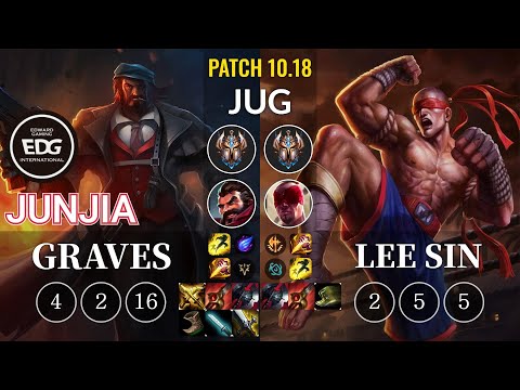EDG JunJia Graves vs Lee Sin Jungle - KR Patch 10.18
