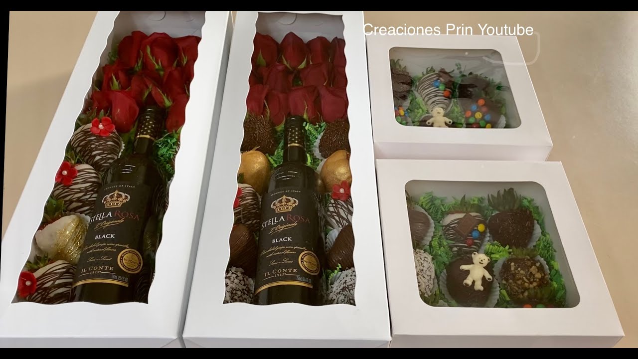 Mas ideas con fresas y Donde comprar cajas en internet para fresas y postres