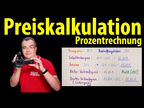 Preiskalkulation - Bezugspreis, Kosten, Gewinn, Netto- und Bruttoverkaufspreis | Lehrerschmidt