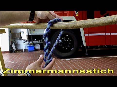 Knoten und Stiche der Feuerwehr: Der Zimmermannsstich