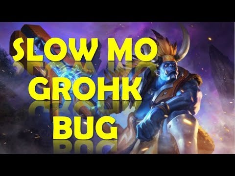 Paladins 1.6 PTS - Slow Mo Grohk Bug Gameplay | Bugged Grohk