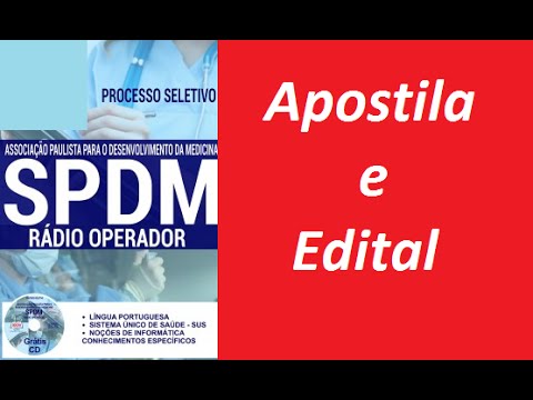 Edital Apostila RÁDIO OPERADOR Concurso SPDM SC 2016