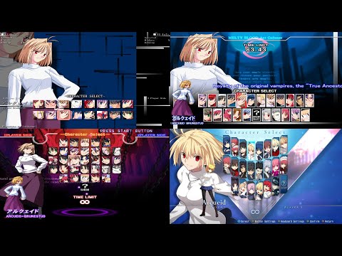 Melty Blood: Evolution of Select Screen