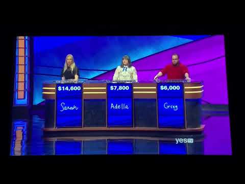 Double Jeopardy, Sarah Frontiera Day 2 - 2nd Daily Double (1/28/20)