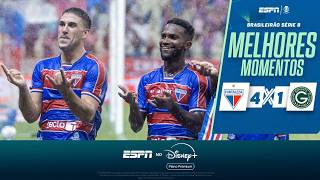 FORTALEZA TOMA 'GOL DE RONALDINHO', MAS VIRA E GOLEIA GOIÁS PRA DORMIR LÍDER | MELHORES MOMENTOS