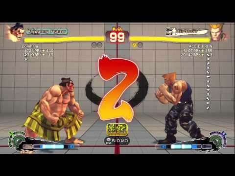 Pom@hamu (Honda) vs. ACE E I RI N (Guile) - SSFIV AE 2012 Match