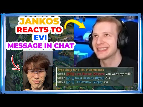 Jankos Reacts to Heretics Evi Message in Chat 👀