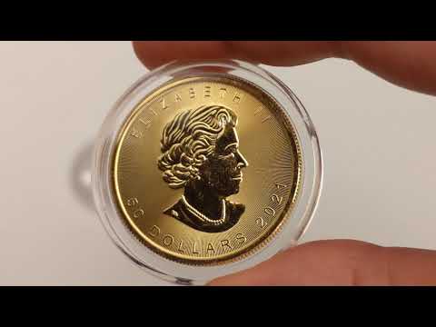 2021 1 ounce gold maple leaf coin versus 2021 1 ounce silver maple leaf coin
