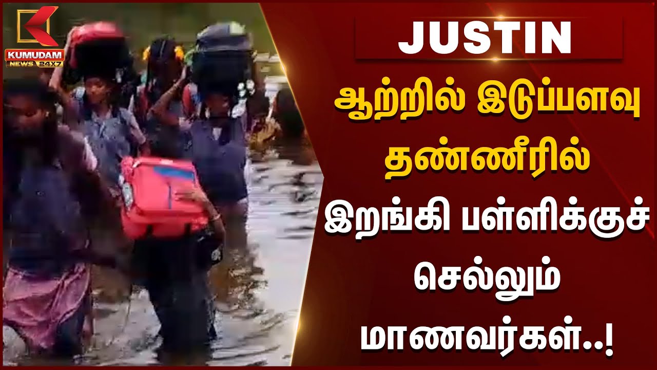 ஆற்றில் இடுப்பளவு தண்ணீரில் இறங்கி பள்ளிக்குச் செல்லும் மாணவர்கள் | Sankarapuram | Kallakurichi News