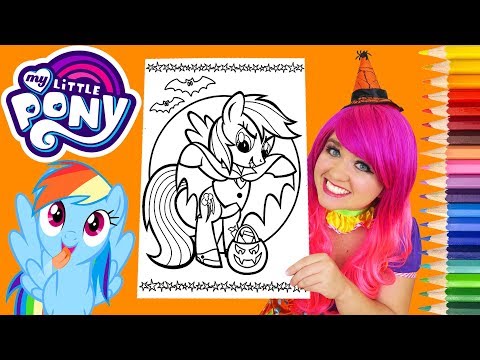Coloring My Little Pony Halloween Rainbow Dash Coloring Page Prismacolor Pencils | KiMMi THE CLOWN Video