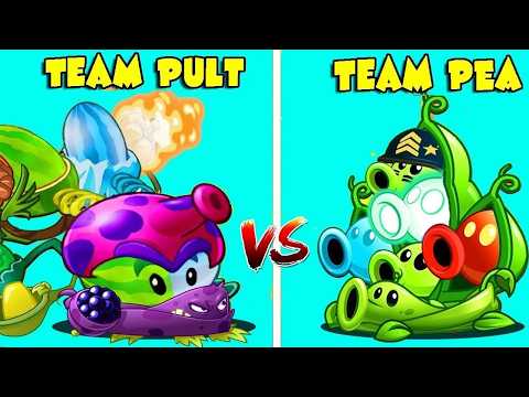 All Plants TEAM PEA vs TEAM PULT - Who Will Win? - Pvz 2 Team Plant vs Team Plant