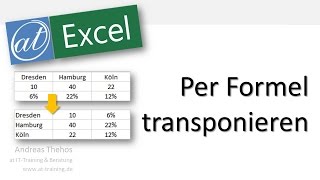 Excel - Listen per Formel transponieren