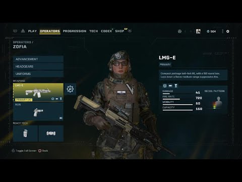 Tom Clancy's Rainbow Six Extraction. WO19: Zofia. LMG-E & RG15.