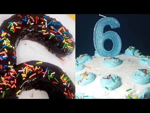 6 Number Shape Birthday Cake step by step