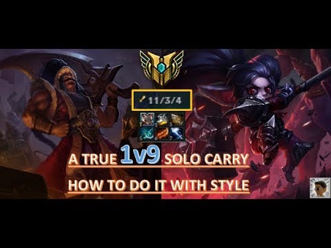 A TRUE 1V9 CARRY - WITH STYLE! Sultan Tryndamere vs Poppy Top Lane S8 League of Legends