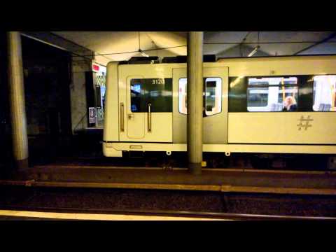 MX3000 line 5 and 4 departing Jernbanetorget / Oslo metro trains