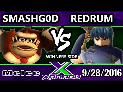 S@X 169 - SmashG0D (DK) Vs. Redrum (Marth) SSBM Tournament - Smash Melee