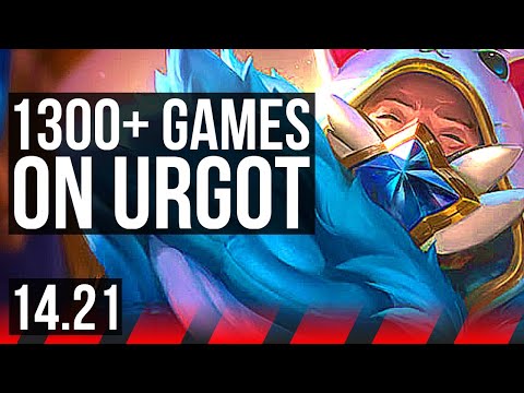 URGOT vs LUCIAN (TOP) | 1300+ games | KR Diamond | 14.21
