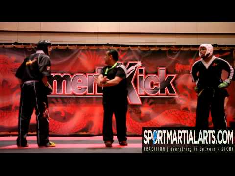 Leo Valdivia v Jason Bourelly - Men's Team Sparring - 2013 Amerikick Internationals