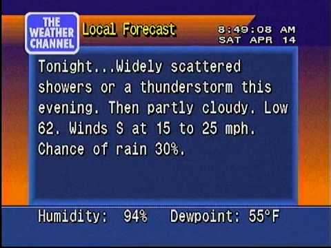WeatherStar 4000 local forecast 4/14/2012 8:48 AM [HQ]