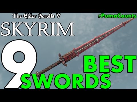 Top 9 Best One and Two Handed Swords and Greatswords in Skyrim Remastered #PumaCounts